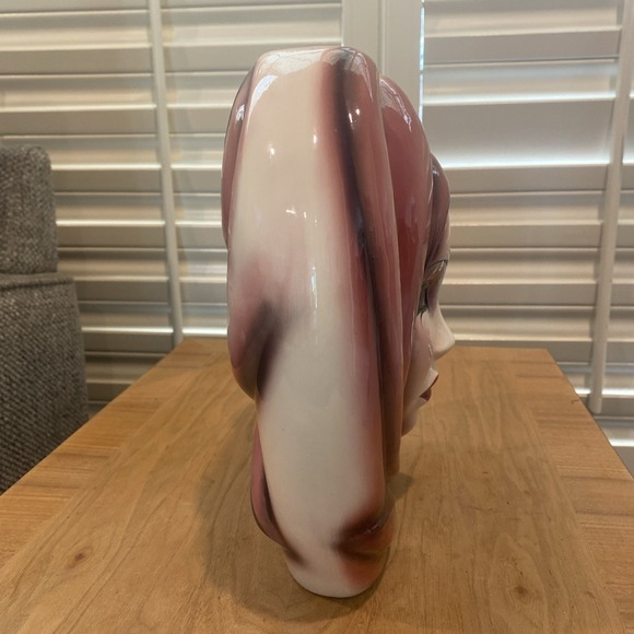 Kathleen H. Thomas Head Vase 11".‎   New Orleans La. Signed Art USA - Picture 5 of 7